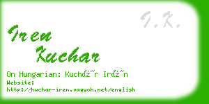 iren kuchar business card